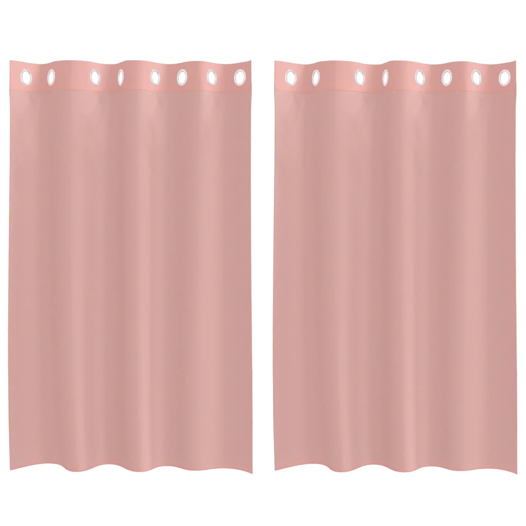 Voile Vorhänge mit Ösen 2 Stk. Rosa 140x175 cm