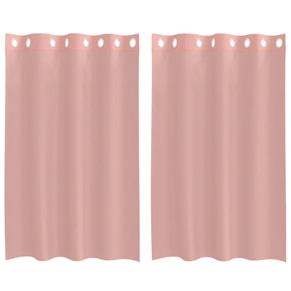 Voile Vorhänge mit Ösen 2 Stk. Rosa 140x175 cm
