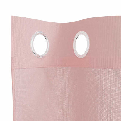 Voile Vorhänge mit Ösen 2 Stk. Rosa 140x225 cm