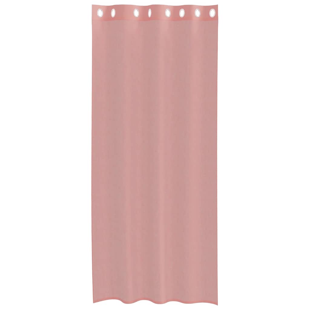 Voile Vorhänge mit Ösen 2 Stk. Rosa 140x245 cm