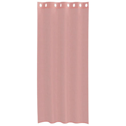 Voile Vorhänge mit Ösen 2 Stk. Rosa 140x245 cm