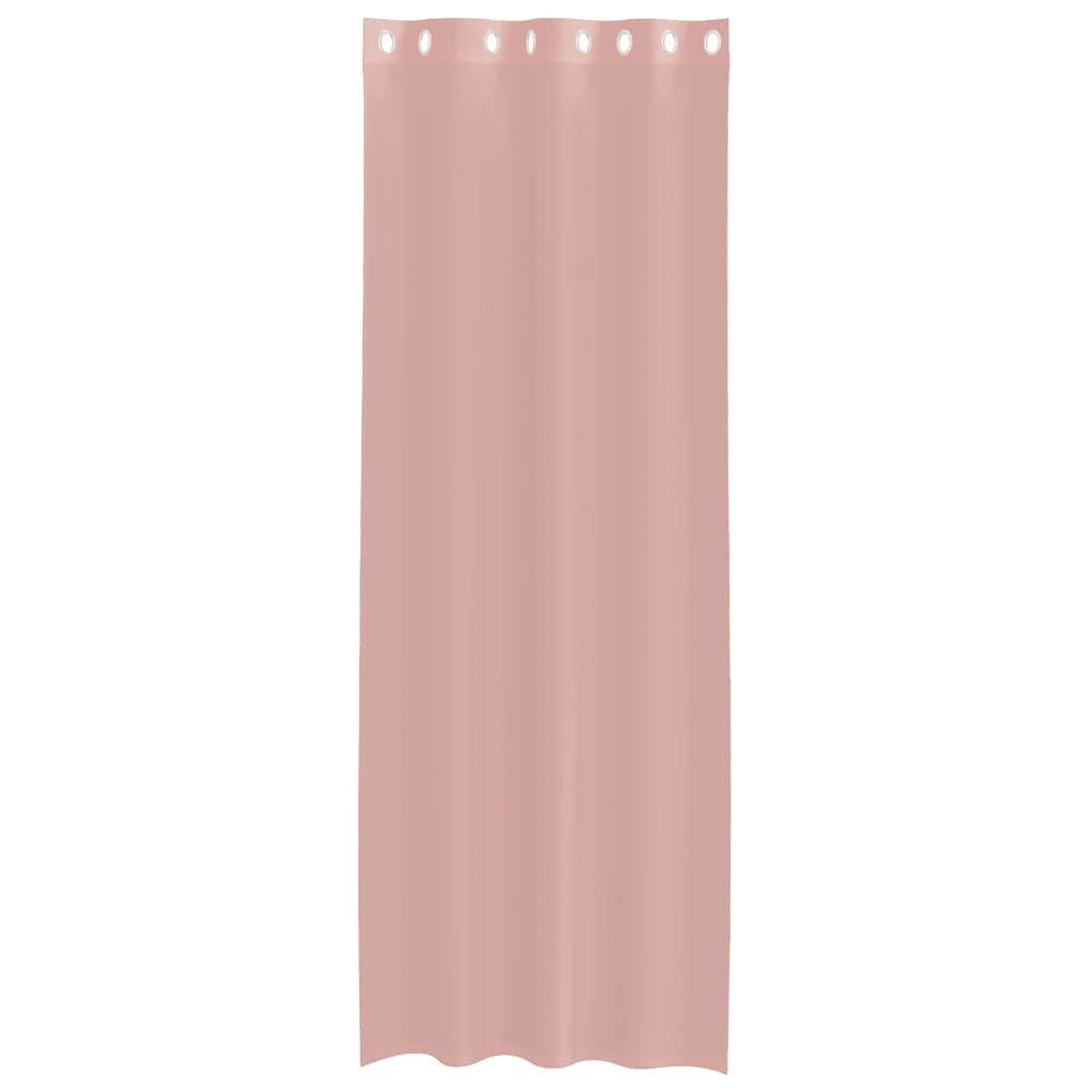 Voile Vorhänge mit Ösen 2 Stk. Rosa 140x260 cm
