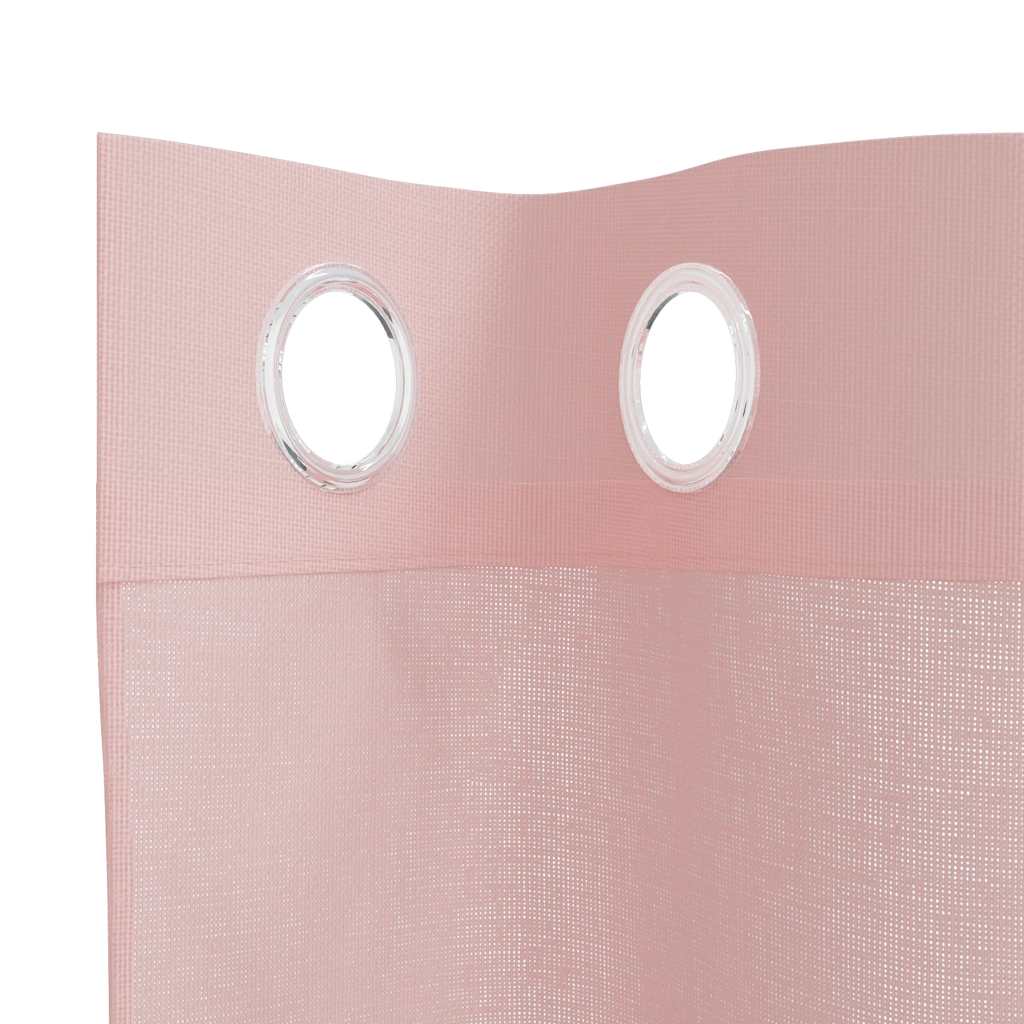 Voile Vorhänge mit Ösen 2 Stk. Rosa 140x260 cm