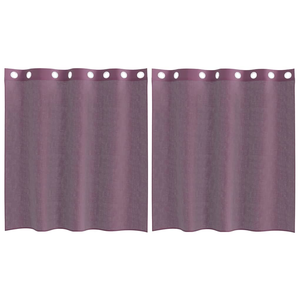 Voile Vorhänge mit Ösen 2 Stk. Lila 140x140 cm