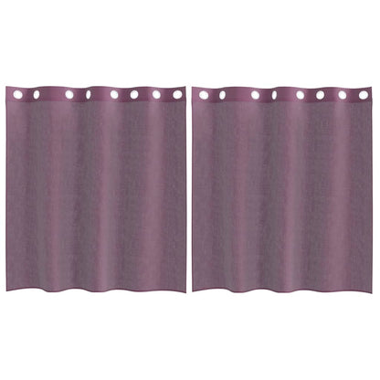 Voile Vorhänge mit Ösen 2 Stk. Lila 140x140 cm