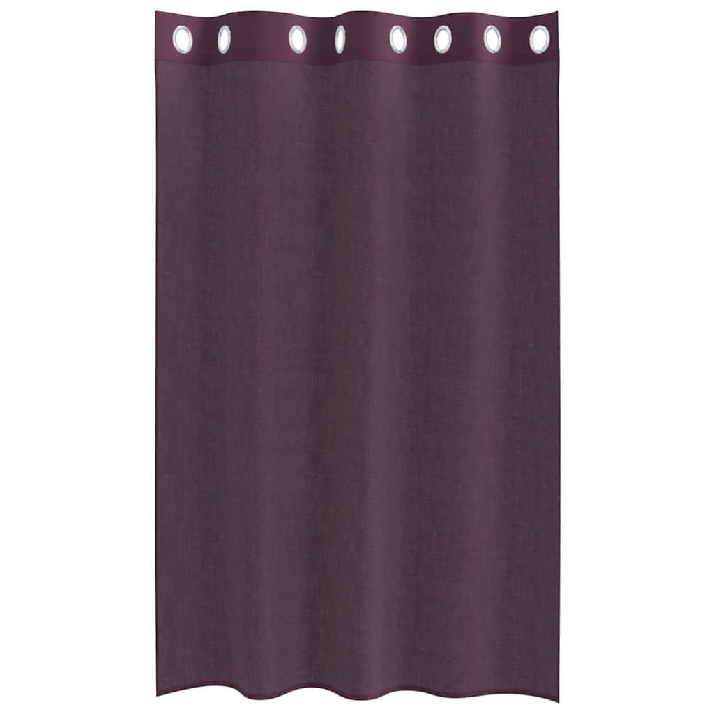 Voile Vorhänge mit Ösen 2 Stk. Lila 140x140 cm