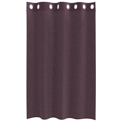 Voile Vorhänge mit Ösen 2 Stk. Lila 140x175 cm