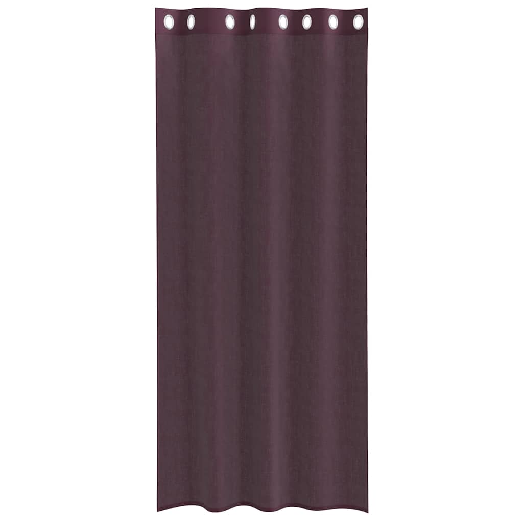 Voile Vorhänge mit Ösen 2 Stk. Lila 140x225 cm