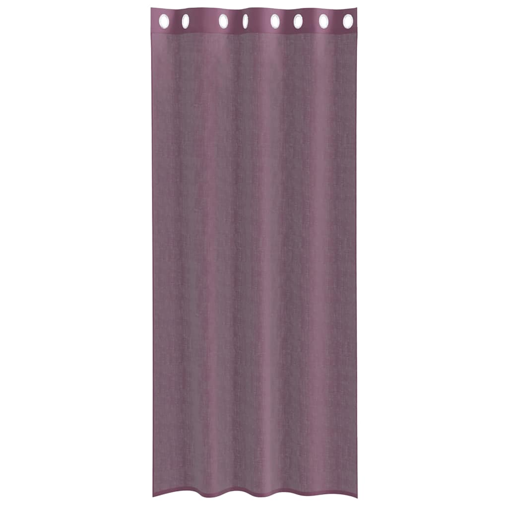 Voile Vorhänge mit Ösen 2 Stk. Lila 140x245 cm