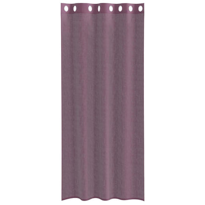 Voile Vorhänge mit Ösen 2 Stk. Lila 140x245 cm