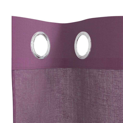 Voile Vorhänge mit Ösen 2 Stk. Lila 140x245 cm