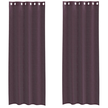 Voile Vorhänge mit Ösen 2 Stk. Lila 140x260 cm
