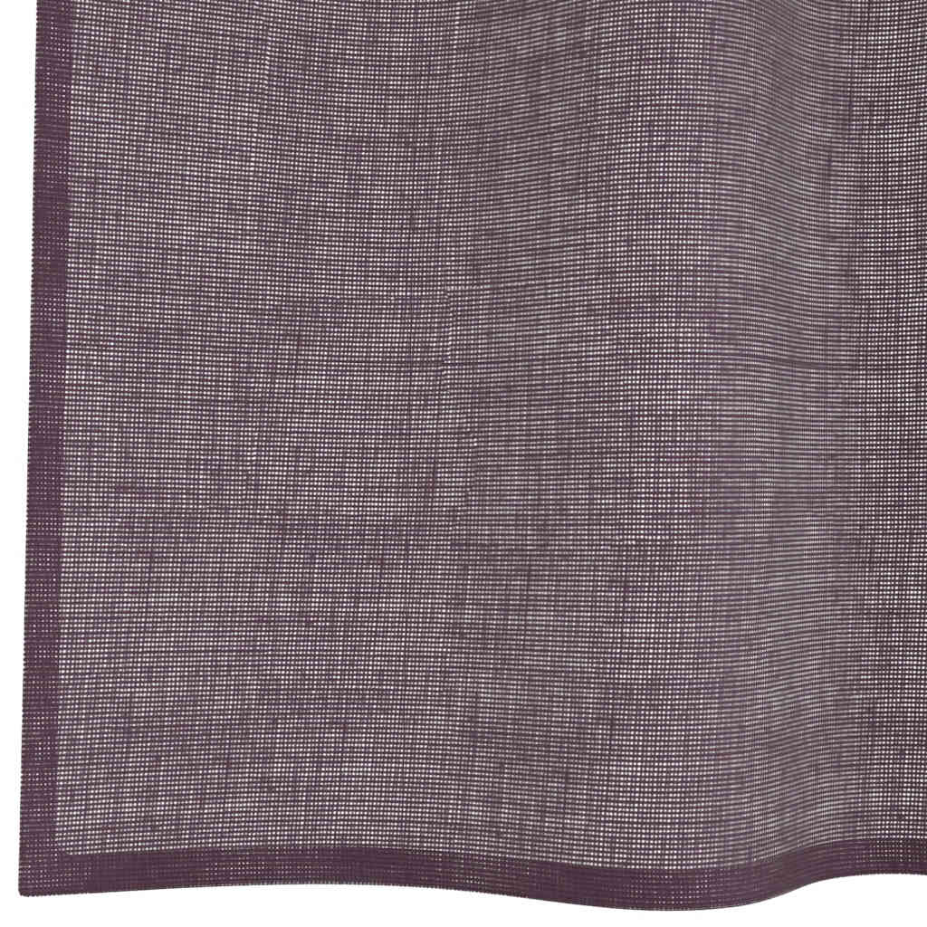 Voile Vorhänge mit Ösen 2 Stk. Lila 140x260 cm