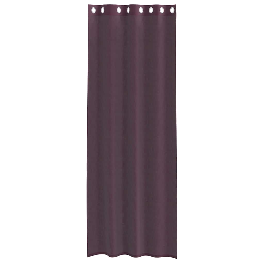 Voile Vorhänge mit Ösen 2 Stk. Lila 140x300 cm