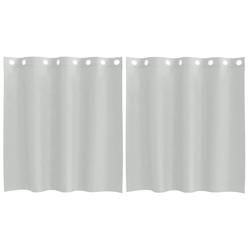 Voile Vorhänge mit Ösen 2 Stk. Hellgrau 140x140 cm