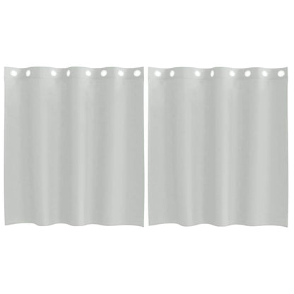 Voile Vorhänge mit Ösen 2 Stk. Hellgrau 140x140 cm
