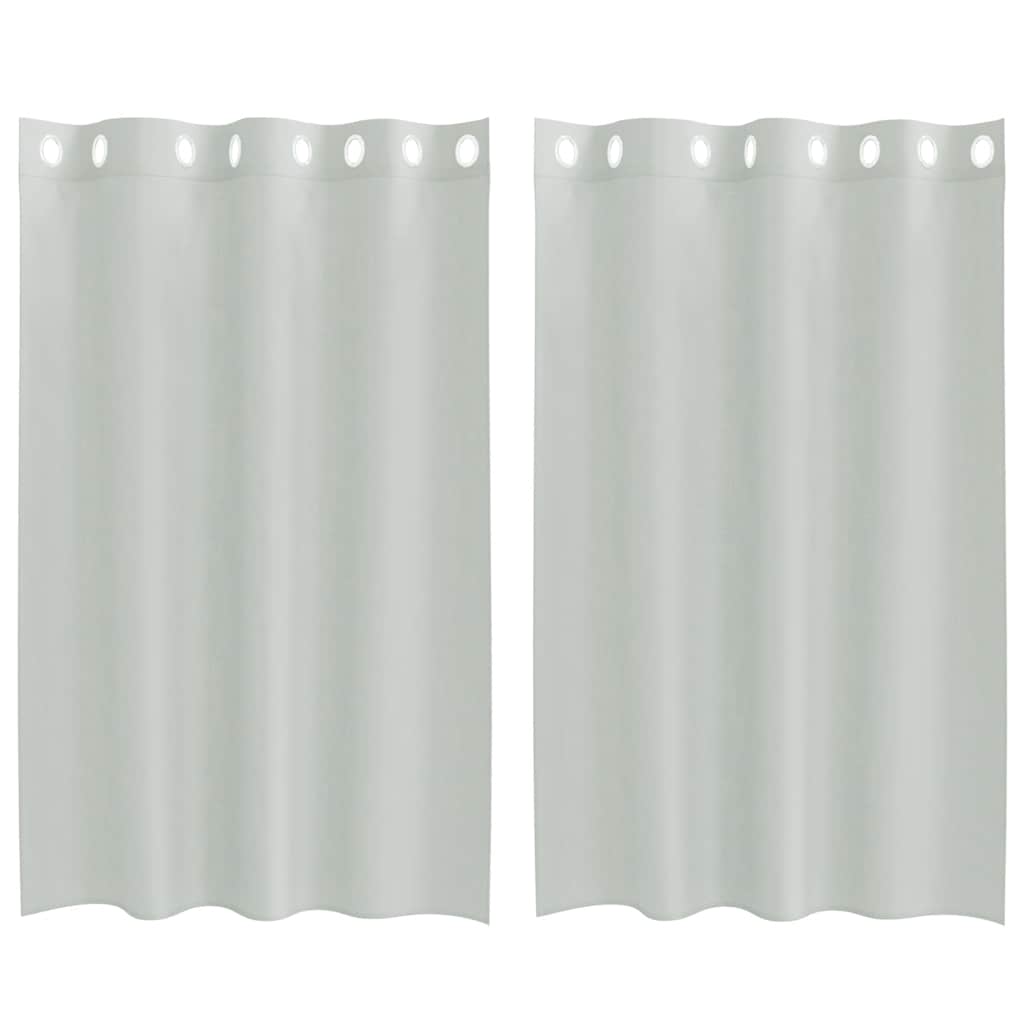 Voile Vorhänge mit Ösen 2 Stk. Hellgrau 140x175 cm