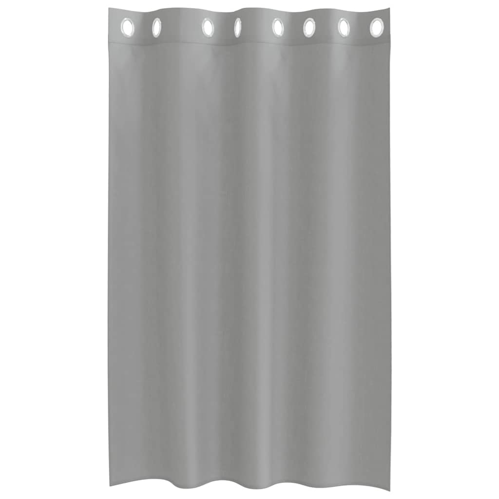 Voile Vorhänge mit Ösen 2 Stk. Hellgrau 140x175 cm