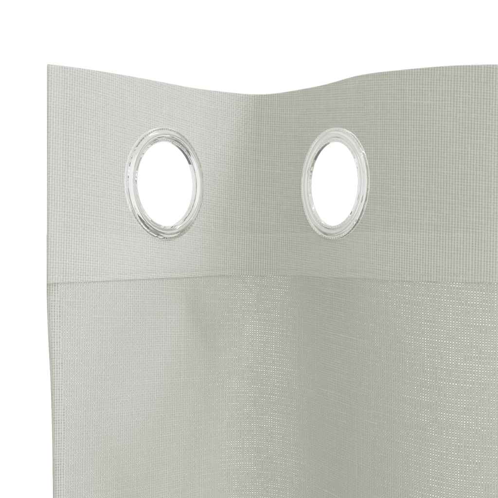 Voile Vorhänge mit Ösen 2 Stk. Hellgrau 140x175 cm