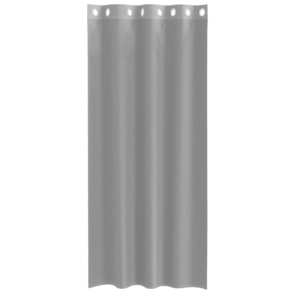 Voile Vorhänge mit Ösen 2 Stk. Hellgrau 140x225 cm