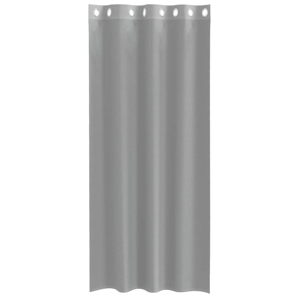 Voile Vorhänge mit Ösen 2 Stk. Hellgrau 140x245 cm
