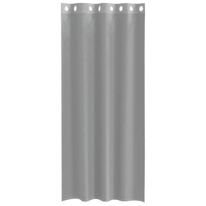 Voile Vorhänge mit Ösen 2 Stk. Hellgrau 140x245 cm