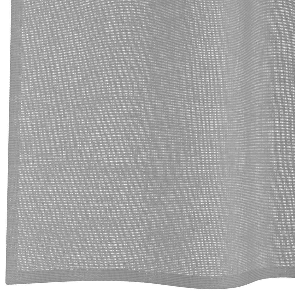 Voile Vorhänge mit Ösen 2 Stk. Hellgrau 140x300 cm