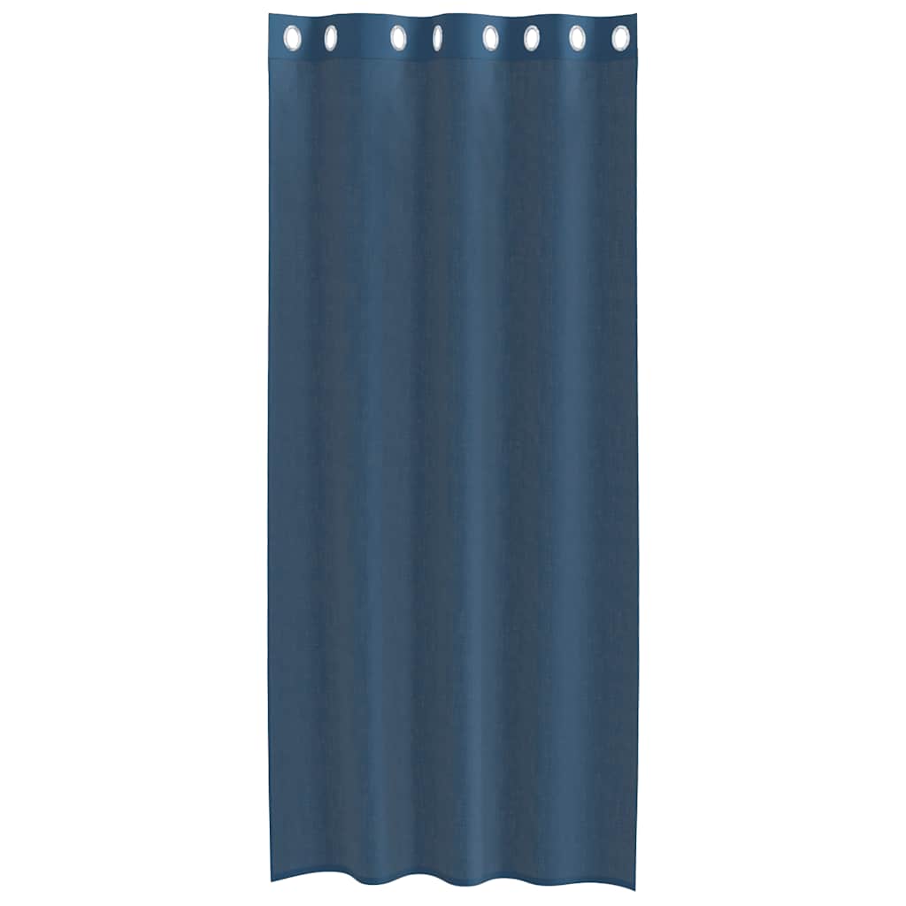 Voile Vorhänge mit Ösen 2 Stk. Königsblau