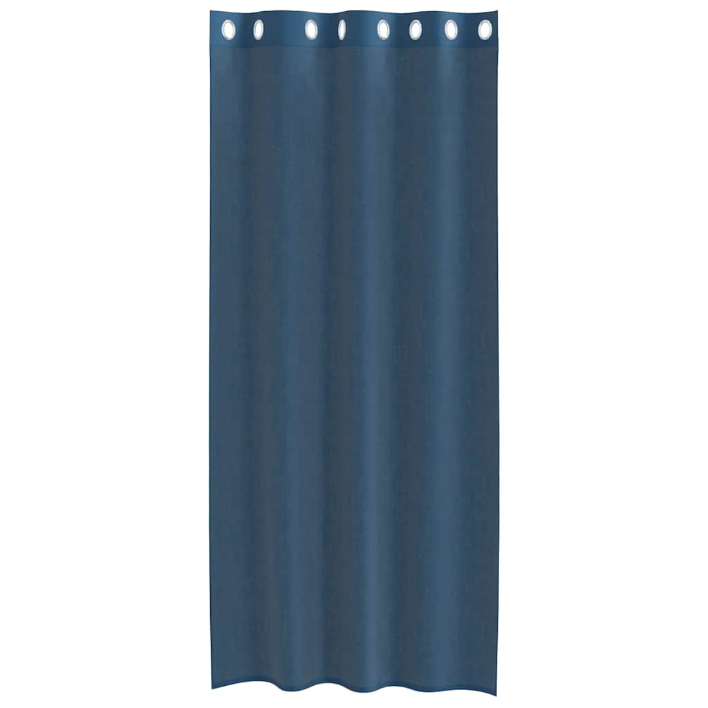 Voile Vorhänge mit Ösen 2 Stk. Königsblau
