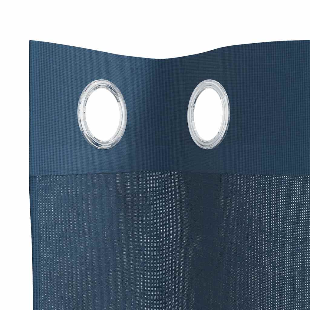 Voile Vorhänge mit Ösen 2 Stk. Königsblau
