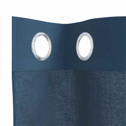 Voile Vorhänge mit Ösen 2 Stk. Königsblau