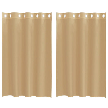 Voile Vorhänge mit Ösen 2 Stk. Sandfarbe