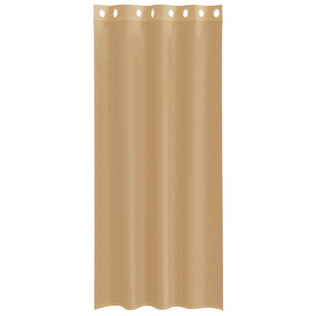 Voile Vorhänge mit Ösen 2 Stk. Sandfarbe