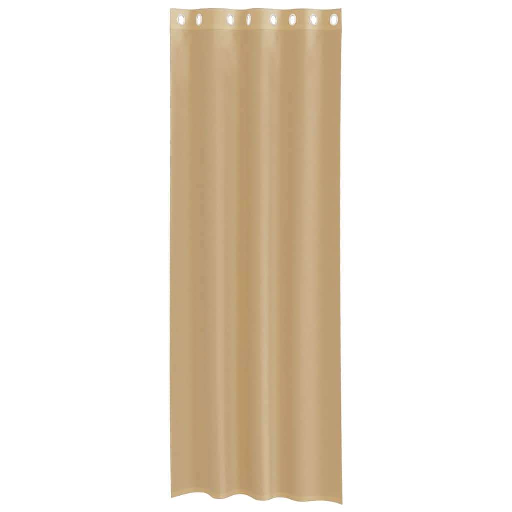 Voile Vorhänge mit Ösen 2 Stk. Sandfarbe