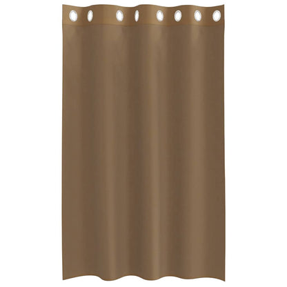 Voile Vorhänge mit Ösen 2 Stk. Hellbraun