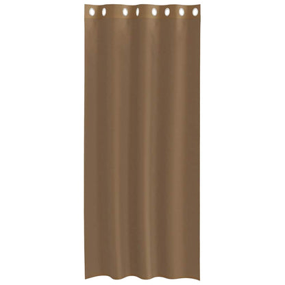 Voile Vorhänge mit Ösen 2 Stk. Hellbraun