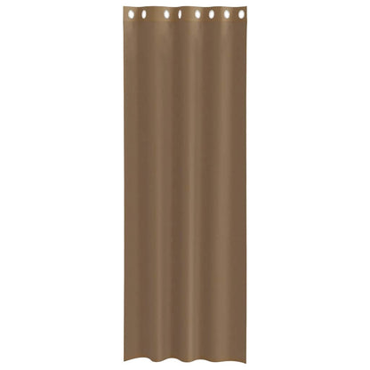 Voile Vorhänge mit Ösen 2 Stk. Hellbraun