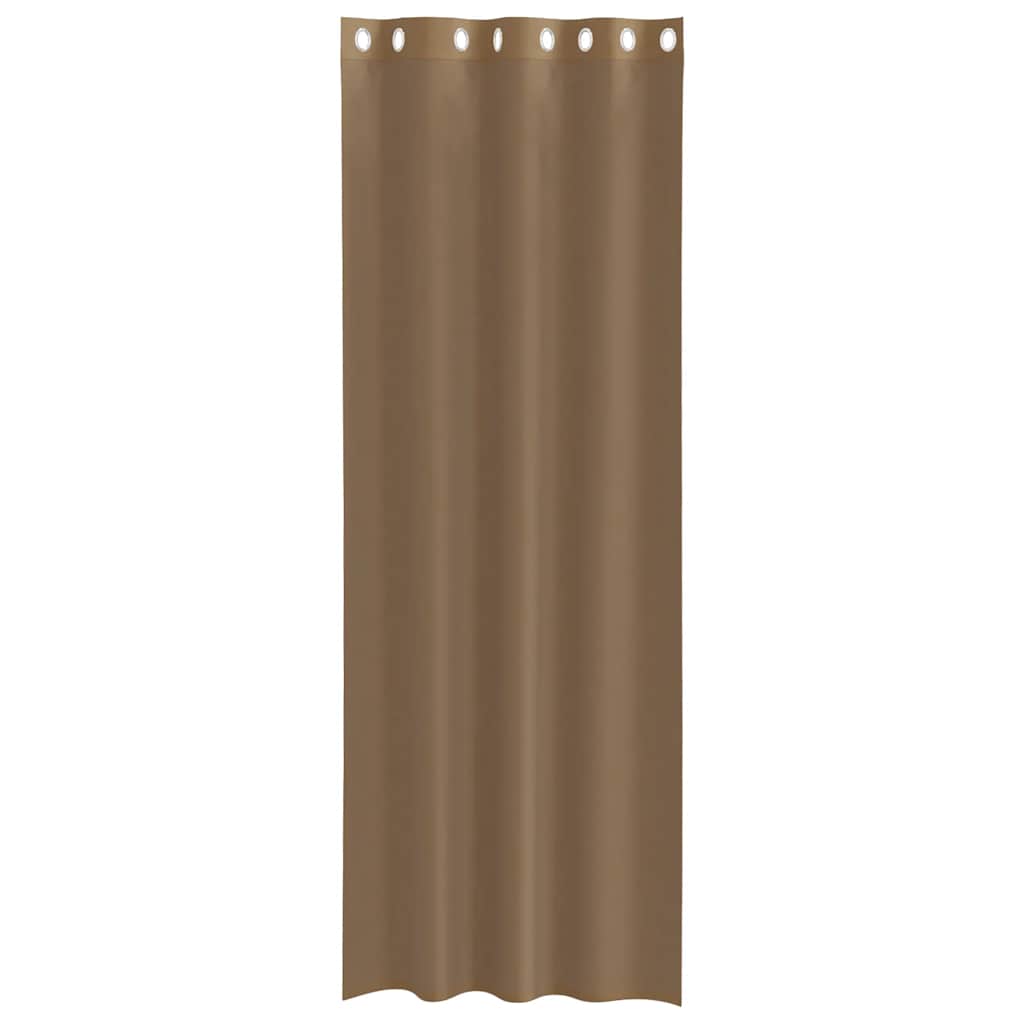 Voile Vorhänge mit Ösen 2 Stk. Hellbraun