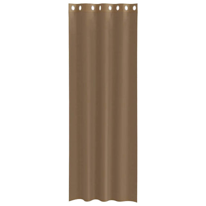 Voile Vorhänge mit Ösen 2 Stk. Hellbraun