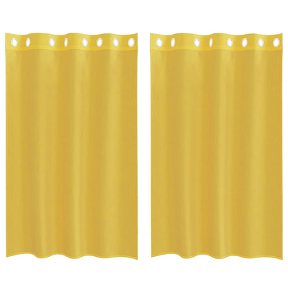 Voile Vorhänge mit Ösen 2 Stk. Gelb