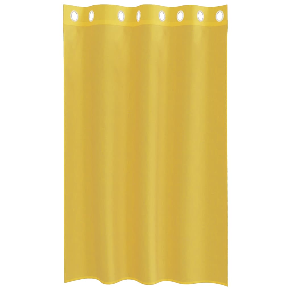 Voile Vorhänge mit Ösen 2 Stk. Gelb