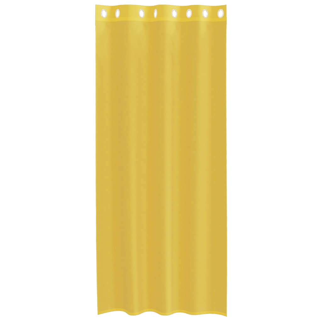 Voile Vorhänge mit Ösen 2 Stk. Gelb