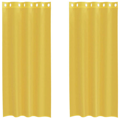 Voile Vorhänge mit Ösen 2 Stk. Gelb