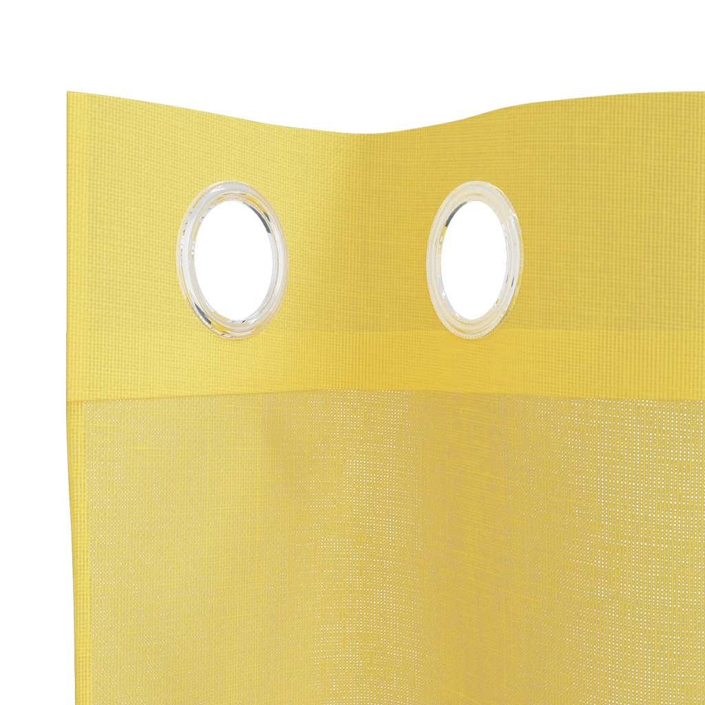 Voile Vorhänge mit Ösen 2 Stk. Gelb