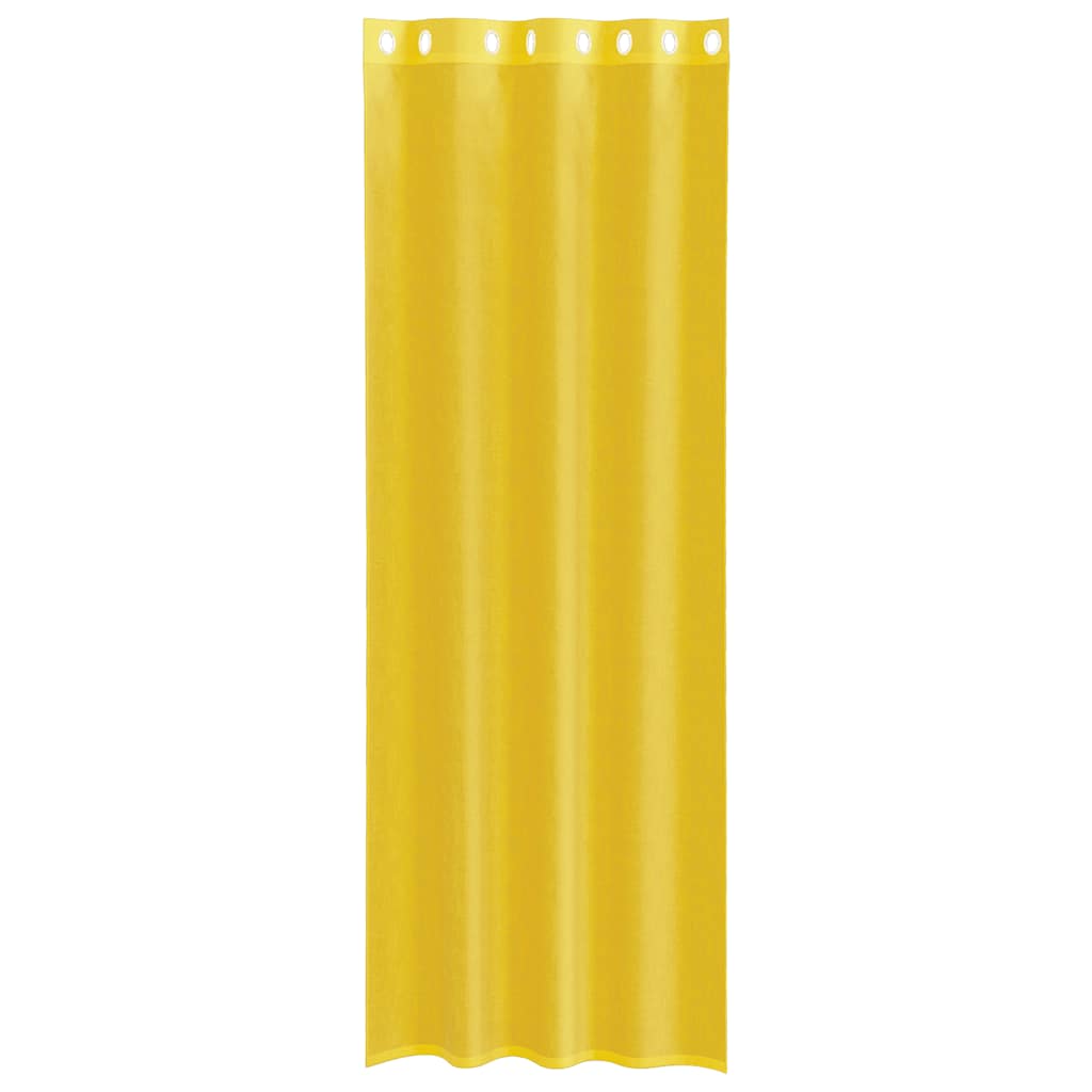 Voile Vorhänge mit Ösen 2 Stk. Gelb