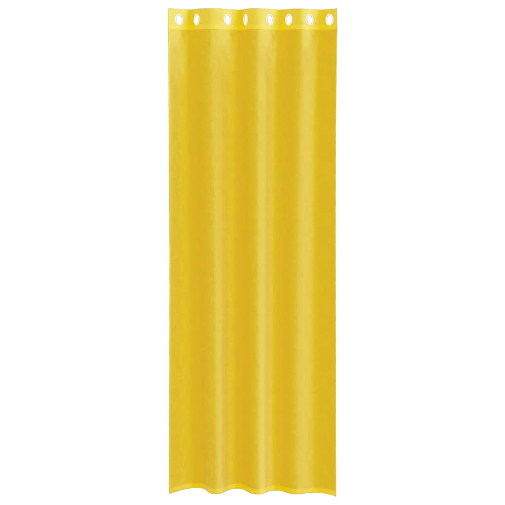 Voile Vorhänge mit Ösen 2 Stk. Gelb