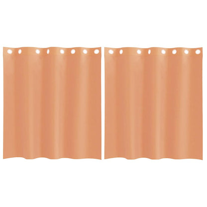 Voile Vorhänge mit Ösen 2 Stk. Terrakotta