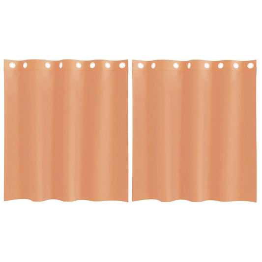 Voile Vorhänge mit Ösen 2 Stk. Terrakotta