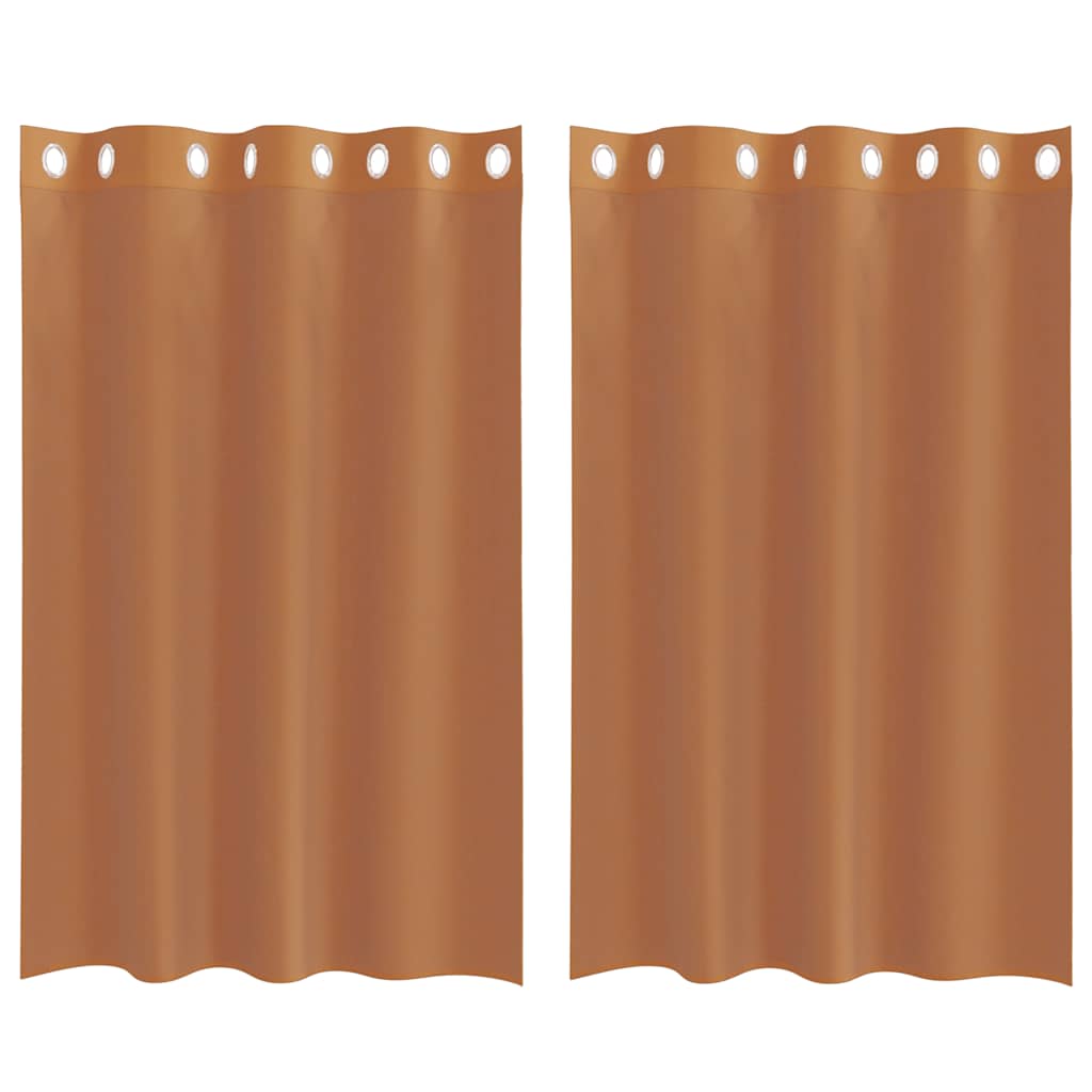 Voile Vorhänge mit Ösen 2 Stk. Terrakotta