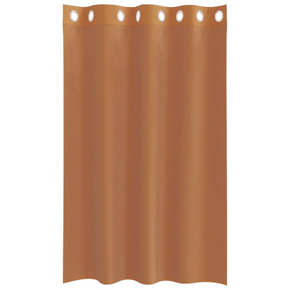 Voile Vorhänge mit Ösen 2 Stk. Terrakotta